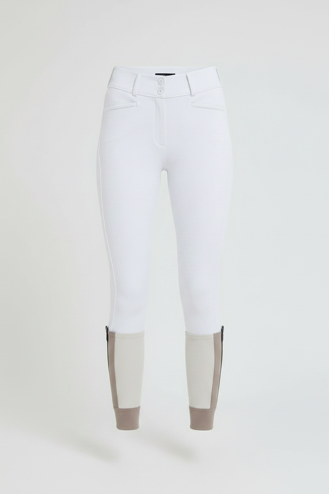 Pantalon Équitation Blanc Silicone Ajusté Confortable Femme - Polyester - vue 3