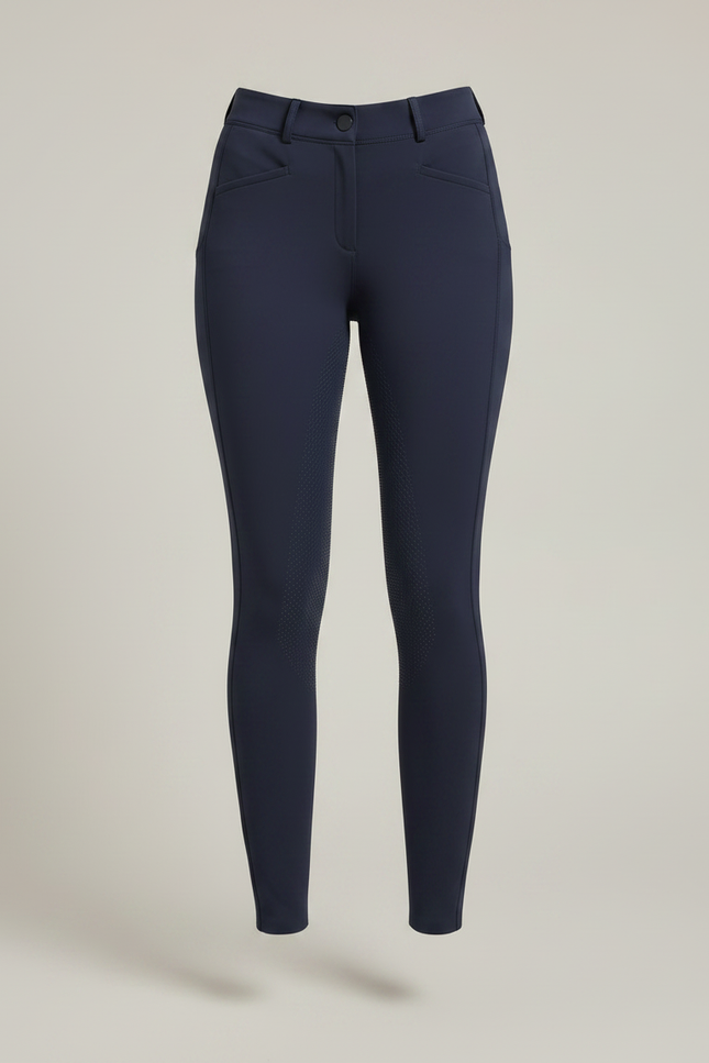 Pantalon Équitation Femme Bleu Marine Slim - Polyester - vue 3