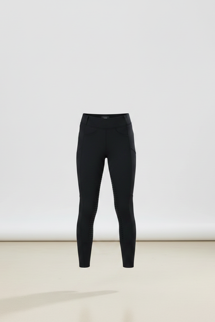 Pantalon Équitation Noir Enfant Silicone Stretch - Polyester - vue 3