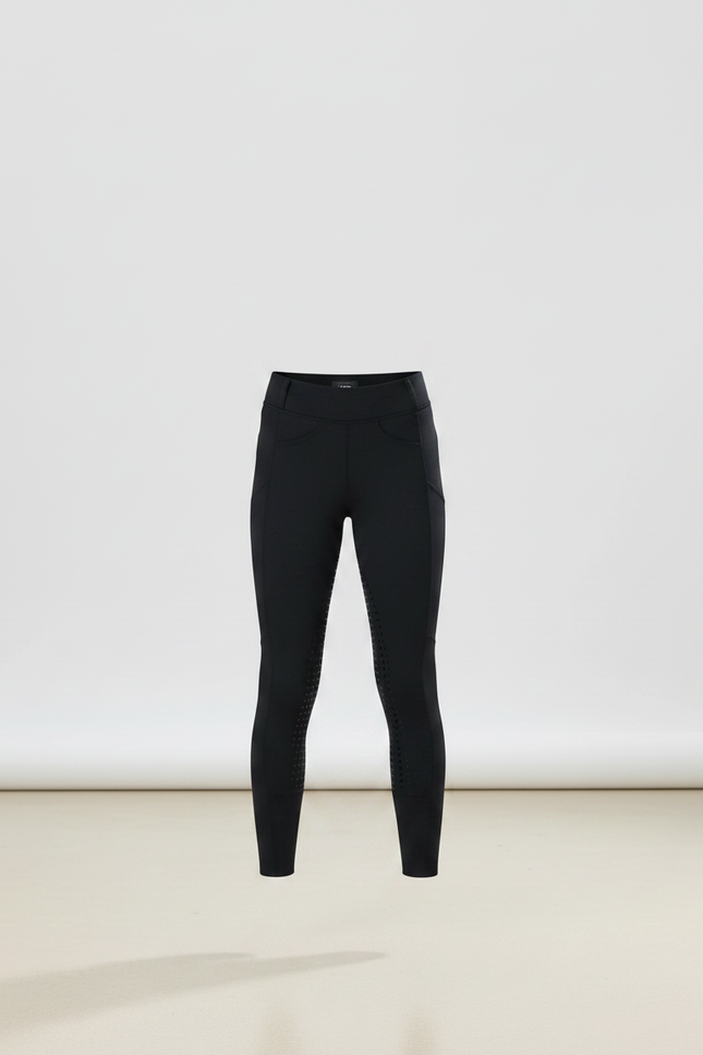 Pantalon Équitation Noir Enfant Silicone Stretch - Polyester - vue 3