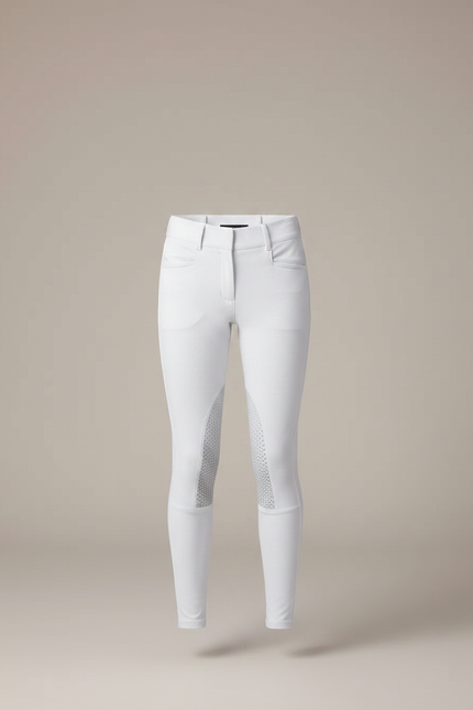 Pantalon Équitation Blanc Silicone Enfant Ajusté - Polyester - vue 3