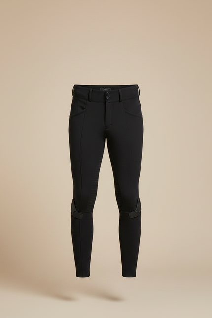 Pantalon Équitation Noir Homme Adhérent Ajusté Silicone - Polyester - vue 3