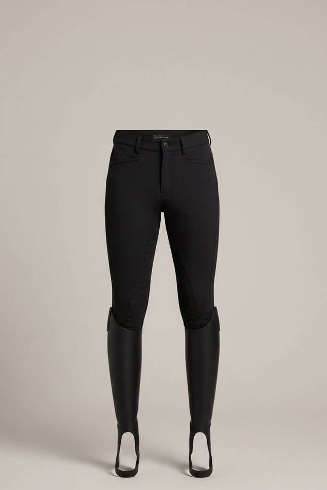 Pantalon Équitation Noir Silicone Homme Ajusté Texturé - Polyester - vue 3