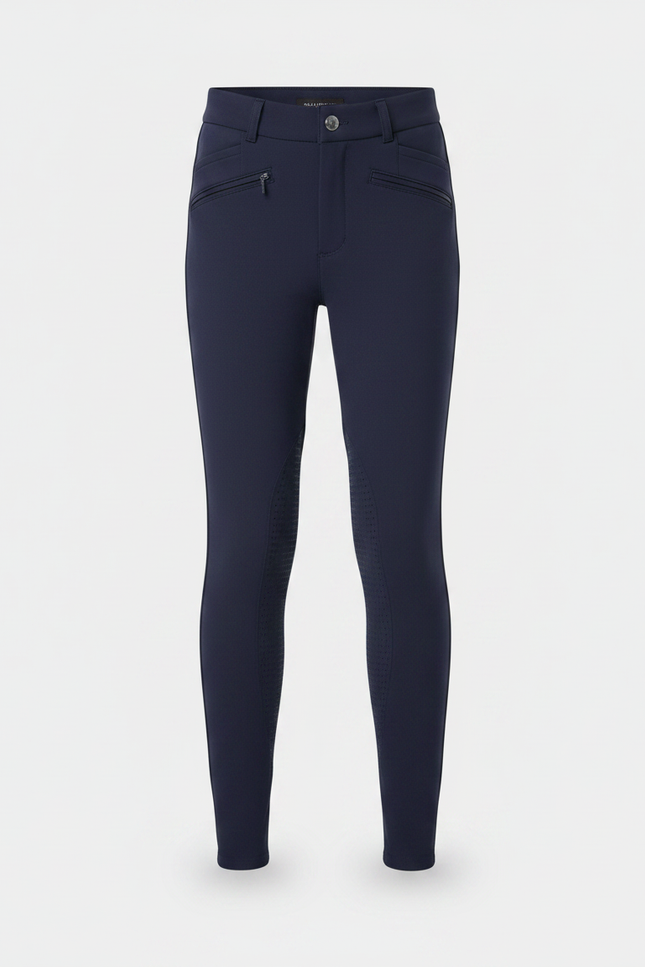Pantalon Équitation Marine Enfant Silicone Ajusté - Polyester - vue 3