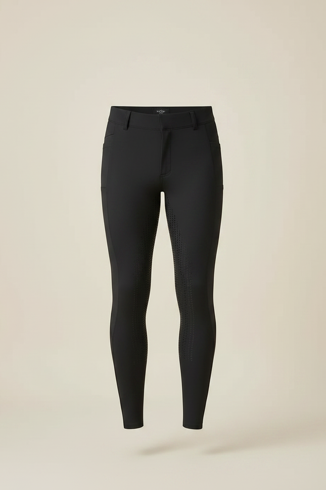 Pantalon Équitation Noir Adhérent Stretch Homme - Polyester - vue 3