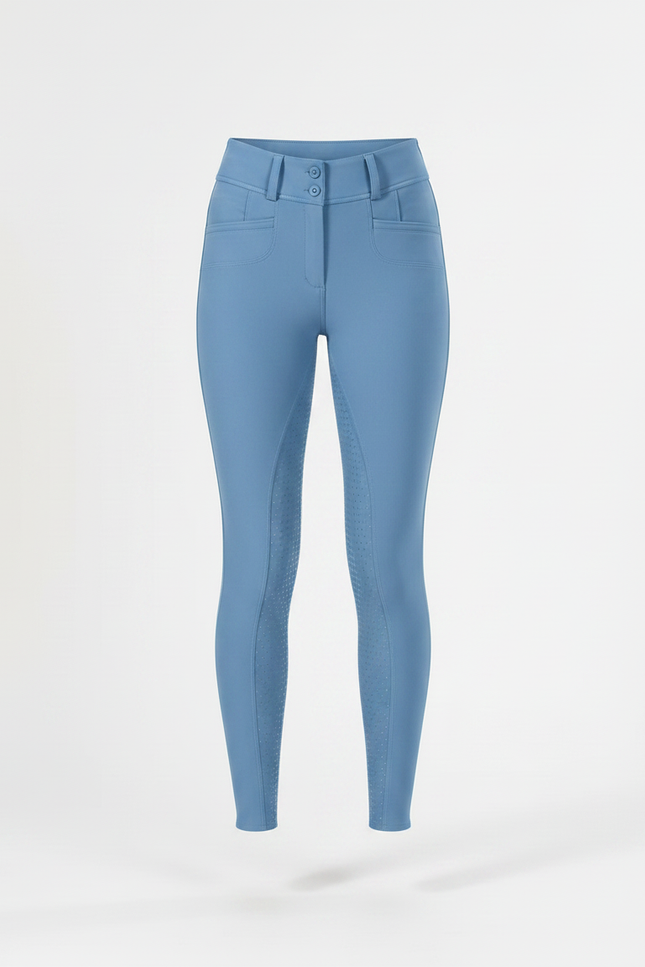 Pantalon Équitation Bleu Enfant Silicone Confortable Ajusté - Polyester - vue 3