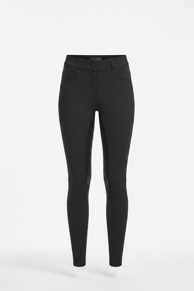 Pantalon Equitation Fille - Noir Polyester - vue 3