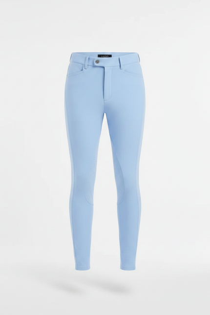 Pantalon Équitation Bleu Ciel Adhérent Homme Silicone Stretch - Polyester - vue 3
