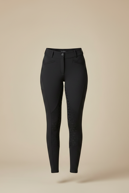 Pantalon Équitation Noir Silicone Ajusté Femme Élégant - Polyester - vue 3