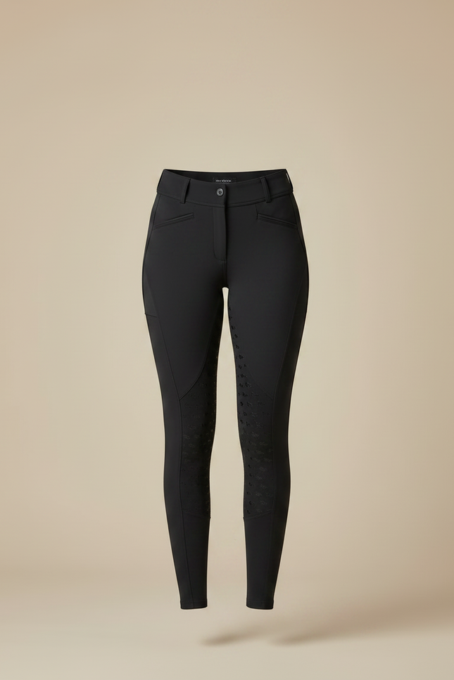 Pantalon Équitation Noir Silicone Ajusté Femme Élégant - Polyester - vue 3