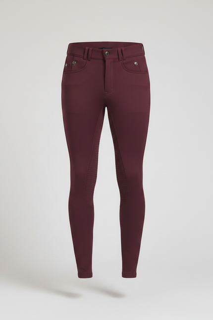Pantalon Équitation Bordeaux Homme Silicone Ajusté Élégant - Polyester - vue 3