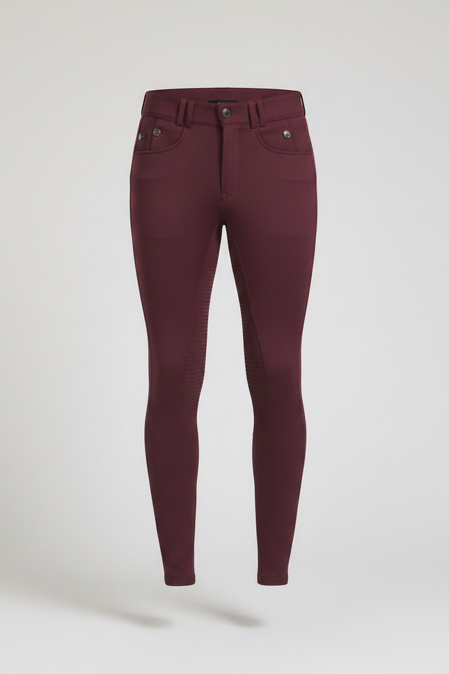 Pantalon Équitation Bordeaux Homme Silicone Ajusté Élégant - Polyester - vue 3
