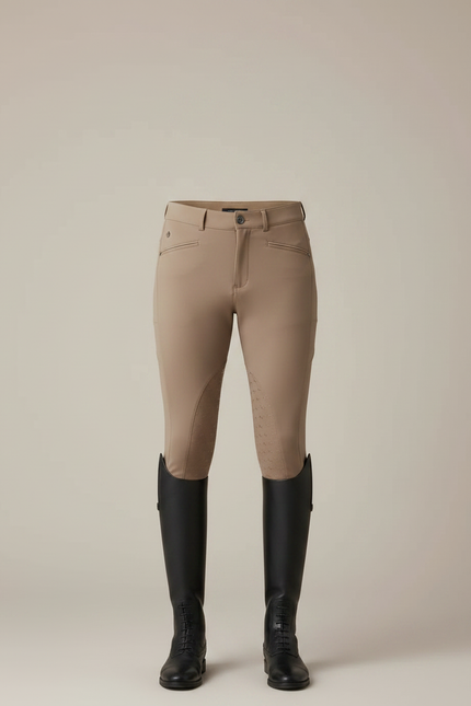 Pantalon Équitation Beige Homme Adhérent Silicone Ajusté - Polyester - vue 3