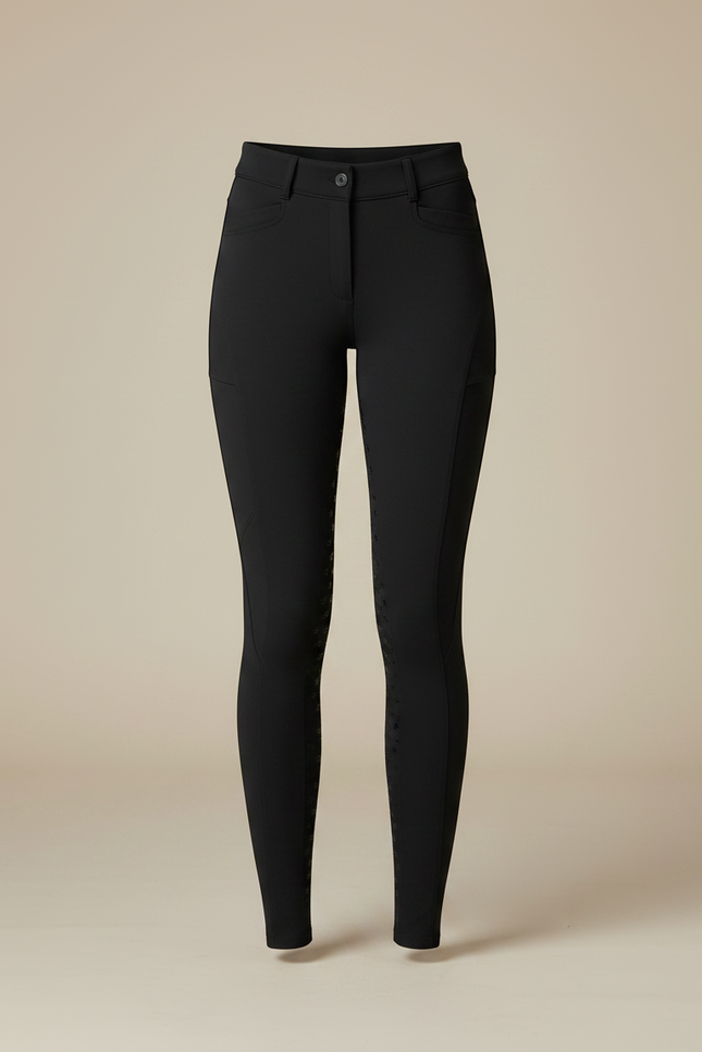Pantalon Équitation Femme Noir Slim - Polyester - vue 3