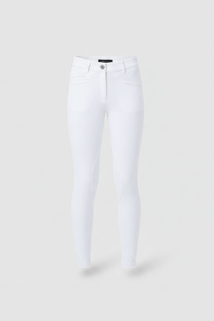 Pantalon Équitation Blanc Enfant Silicone Ajusté Confortable - Polyester - vue 3