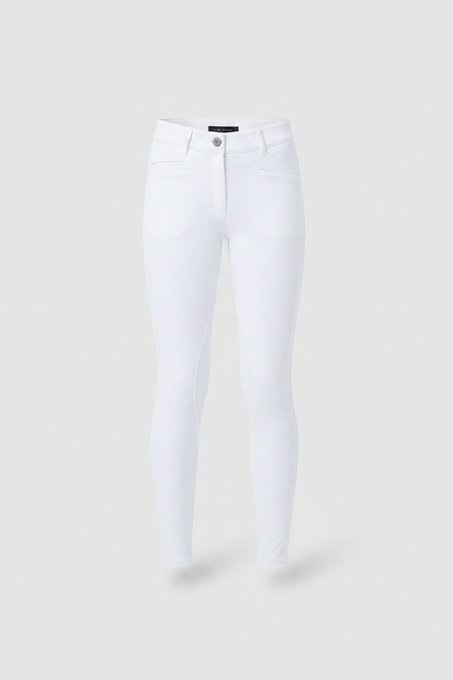 Pantalon Équitation Blanc Enfant Silicone Ajusté Confortable - Polyester - vue 3