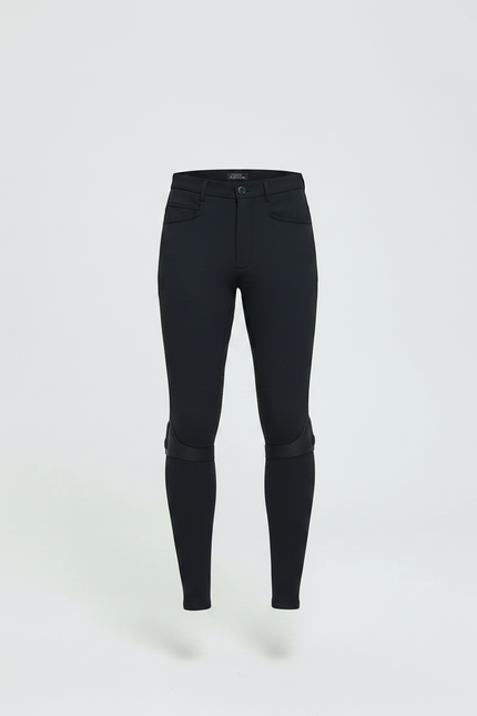 Pantalon Équitation Noir Homme Silicone Respirant Ajusté - Polyester - vue 3