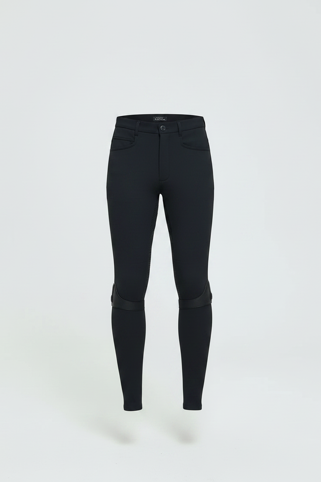 Pantalon Équitation Noir Homme Silicone Respirant Ajusté - Polyester - vue 3