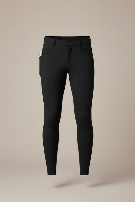 Pantalon Equitation Performance - Noir Polyester - vue 3