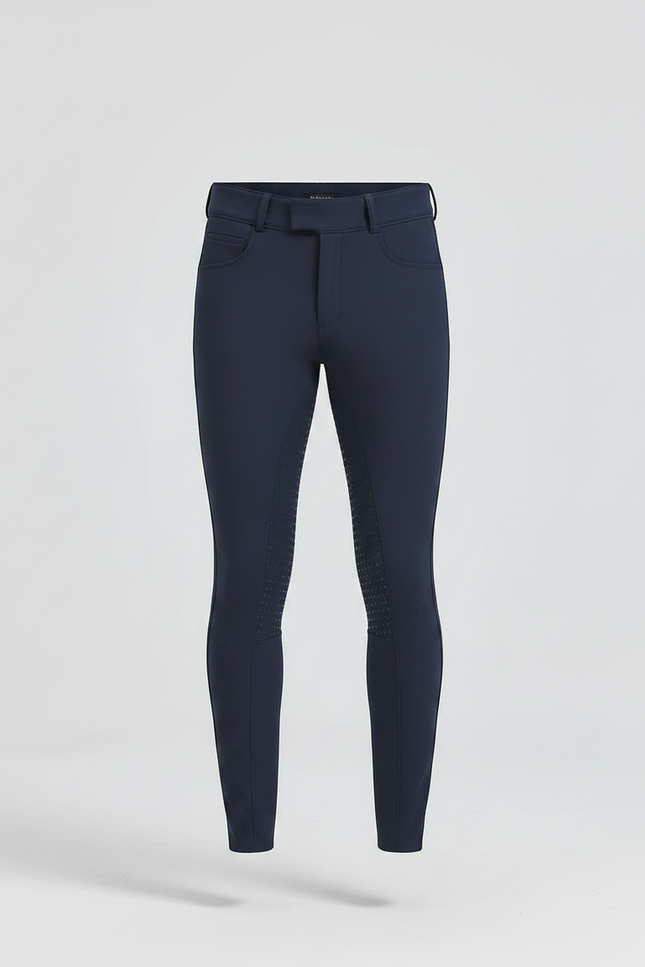 Pantalon Équitation Marine Homme Silicone Ajusté Respirant - Polyester - vue 3