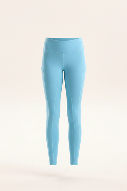 Pantalon Équitation Bleu Ciel Silicone Enfant Confortable - Polyester - vue 3