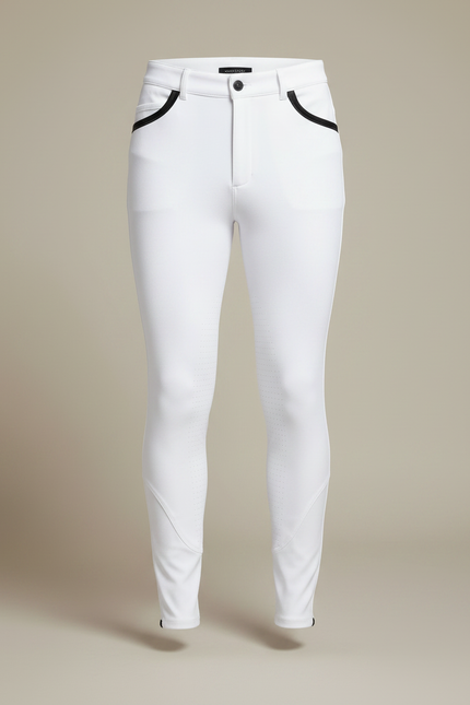 Pantalon Blanc Equitation Homme - Polyester - vue 3