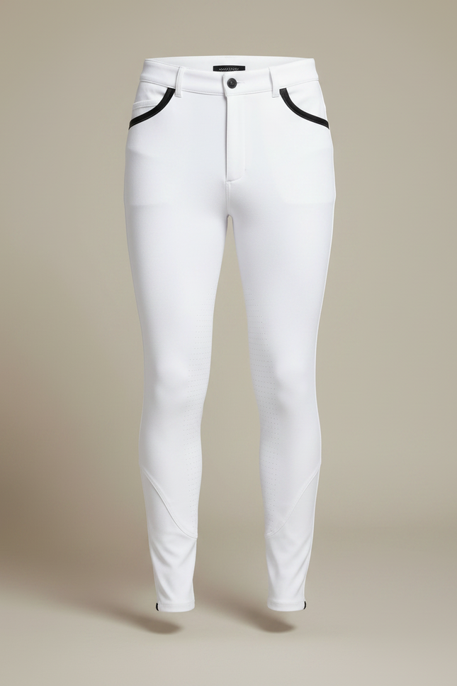 Pantalon Blanc Equitation Homme - Polyester - vue 3