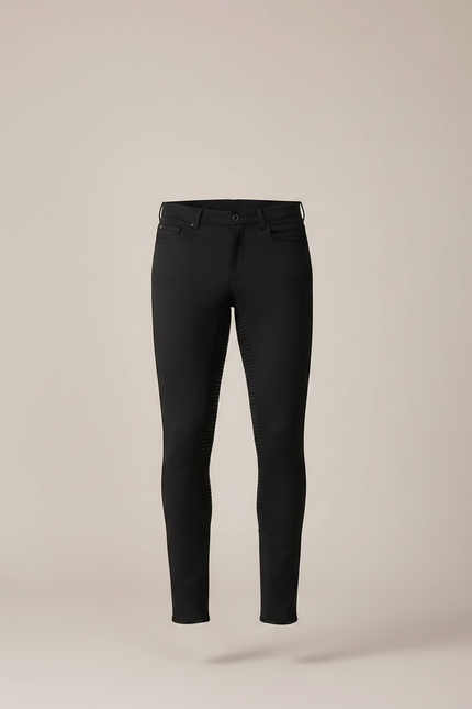 Pantalon Équitation Noir Homme Adhérent Silicone Stretch - Polyester - vue 3