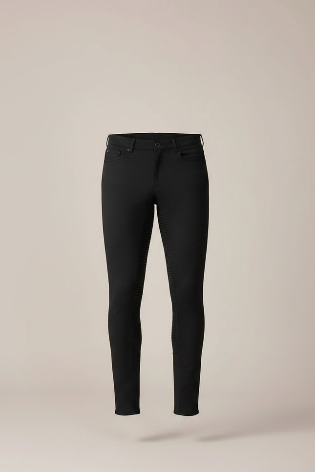 Pantalon Équitation Noir Homme Adhérent Silicone Stretch - Polyester - vue 3