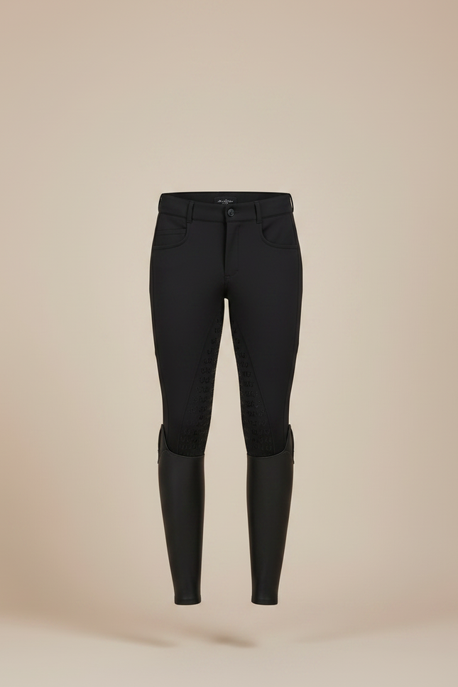 Pantalon Équitation Noir Homme Slim Stretch Hiver - Polyester - vue 3