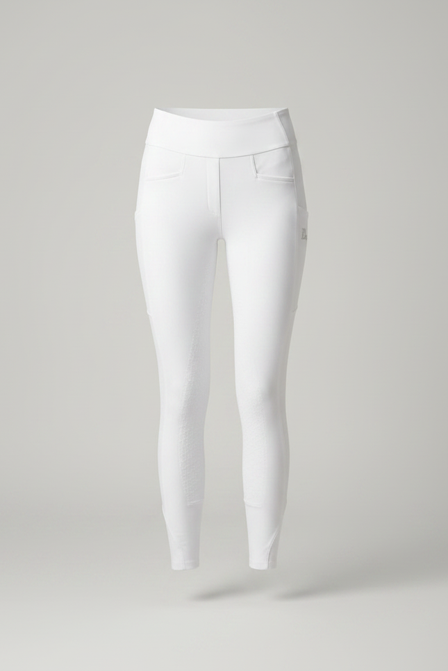 Pantalon Équitation Blanc Silicone Ajusté Femme Élégant - Polyester - vue 3