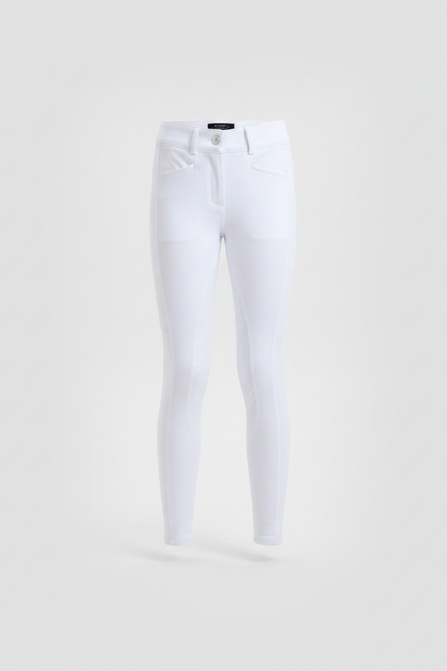 Pantalon Equitation Ete Fille - Blanc Polyester - vue 3