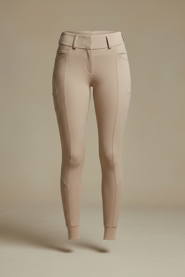 Pantalon Equitation Sans Couture - Beige Polyester - vue 3