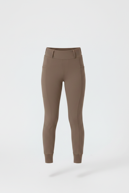 Pantalon Équitation Marron Enfant Silicone Ajusté Confortable - Polyester - vue 3
