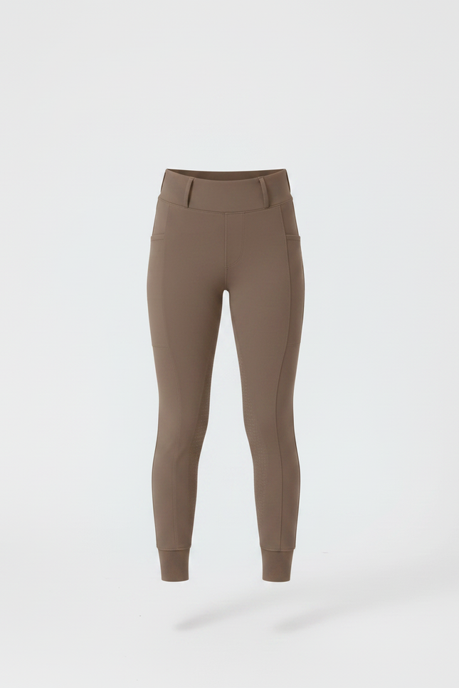 Pantalon Équitation Marron Enfant Silicone Ajusté Confortable - Polyester - vue 3
