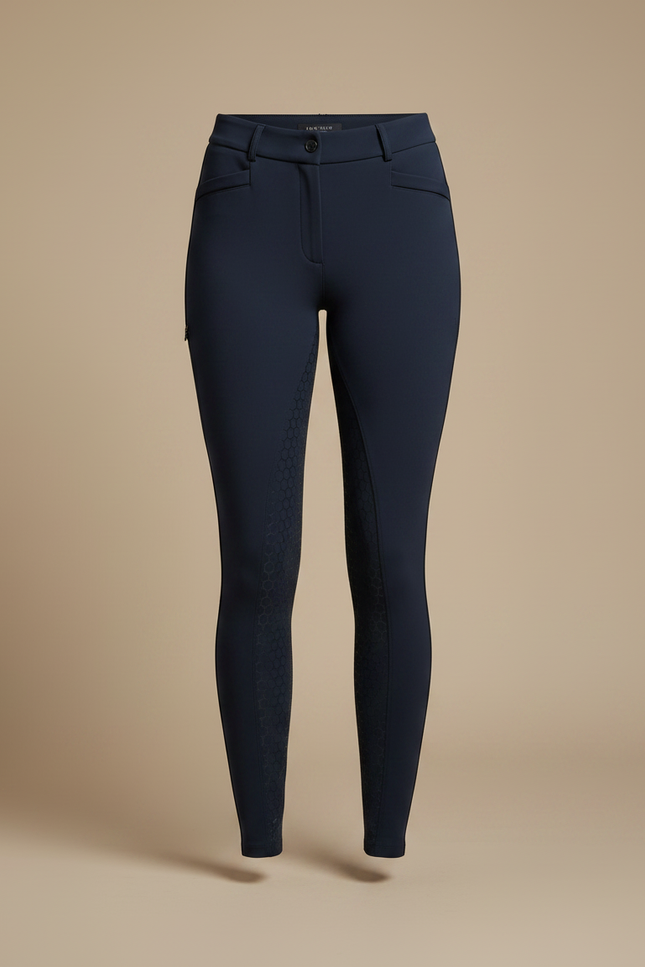 Pantalon Équitation Marine Silicone Ajusté Femme Élégant - Polyester - vue 3