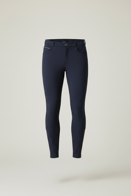 Pantalon Equitation Full Grip - Marine Polyester - vue 3