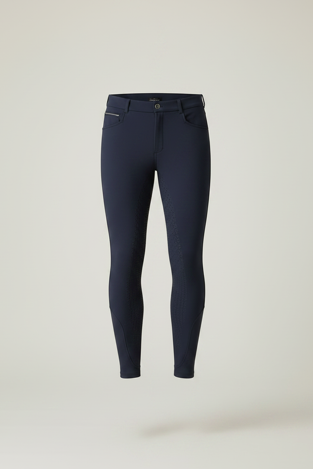 Pantalon Equitation Full Grip - Marine Polyester - vue 3