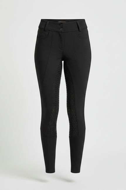 Pantalon Équitation Noir Femme, Silicone, Ajusté, Confortable - Polyester - vue 3