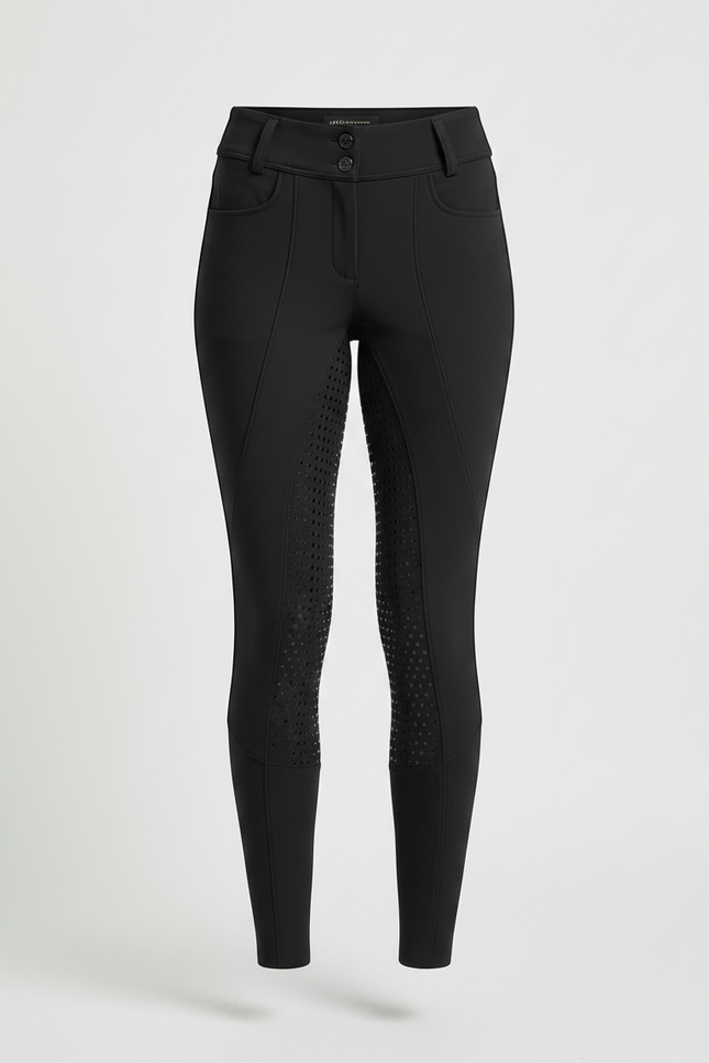 Pantalon Équitation Noir Femme, Silicone, Ajusté, Confortable - Polyester - vue 3