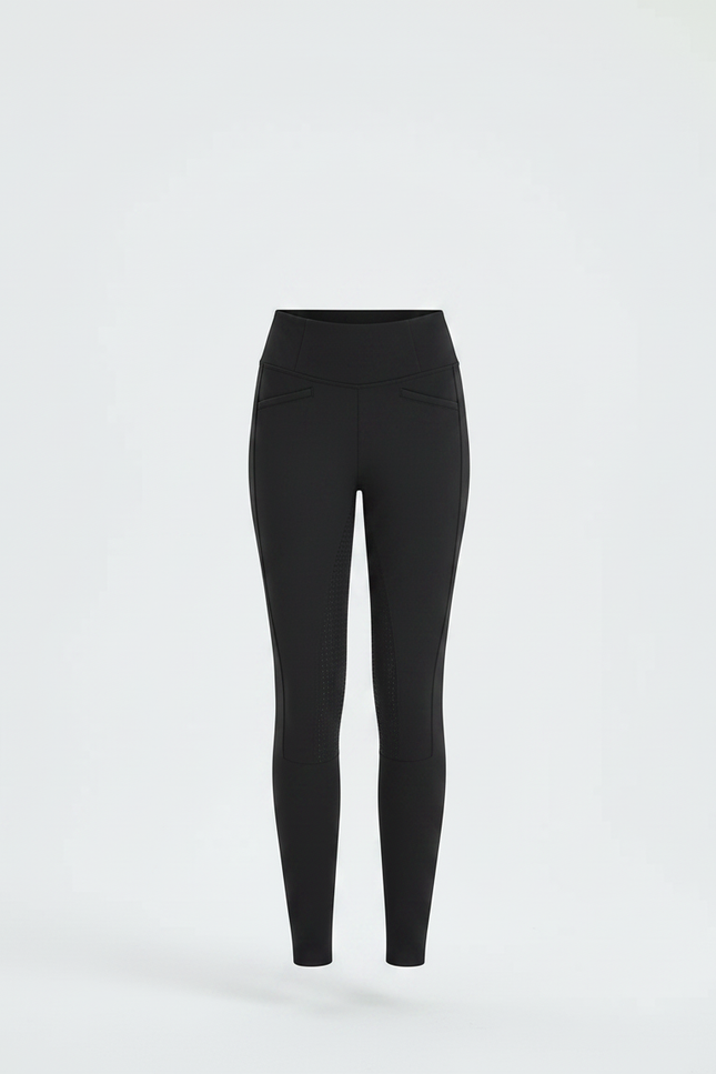 Pantalon Équitation Noir Enfant Silicone Confortable - Polyester - vue 3