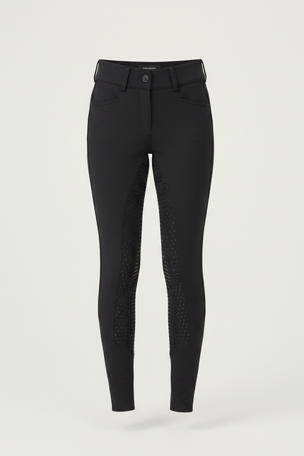 Pantalon Équitation Noir Enfant Silicone Full-Seat Ajusté - Polyester - vue 3
