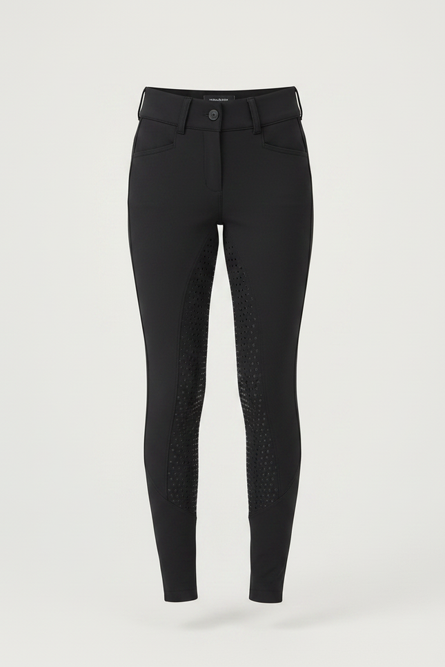 Pantalon Équitation Noir Enfant Silicone Full-Seat Ajusté - Polyester - vue 3