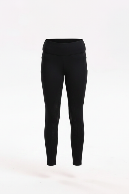 Pantalon Equitation Junior - Noir Polyester - vue 3
