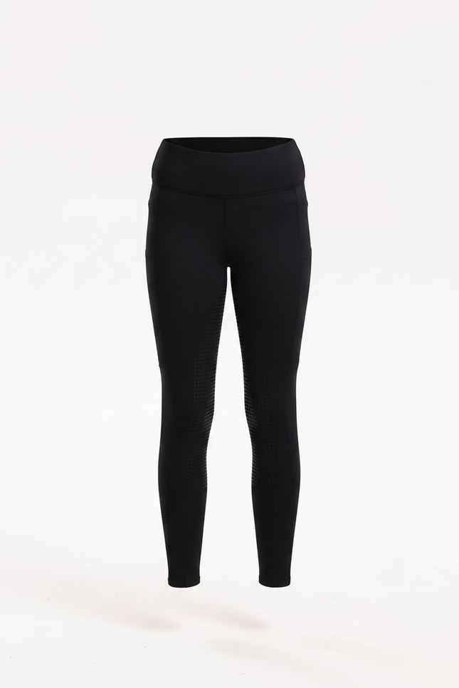 Pantalon Equitation Junior - Noir Polyester - vue 3