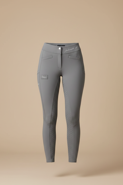 Pantalon Équitation Gris Femme Adhérent Silicone Confortable - Polyester - vue 3