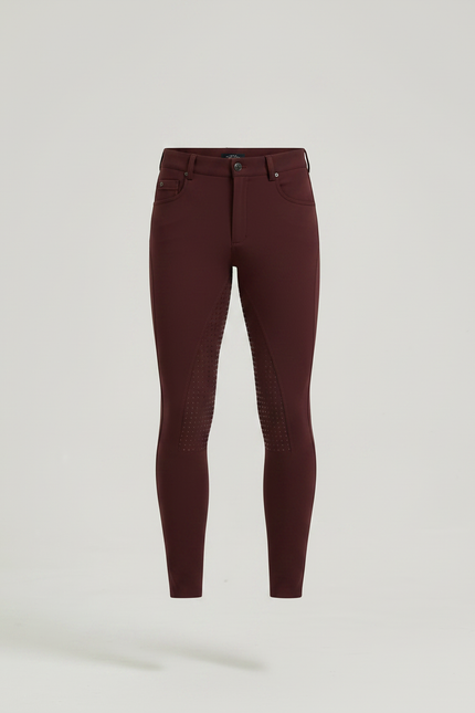 Pantalon Équitation Bordeaux Homme Silicone Ajusté Stretch - Polyester - vue 3