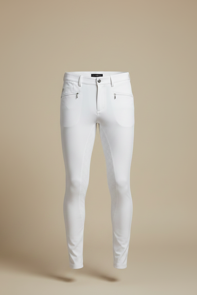 Pantalon Equitation Rembourré - Blanc Polyester - vue 3