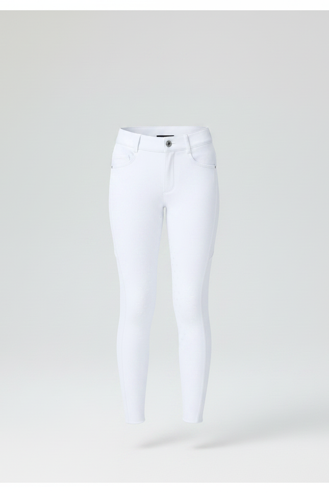 Pantalon Equitation Blanc Avec Strass - Polyester - vue 3