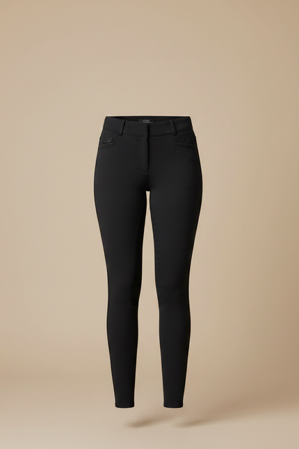Pantalon Equitation Femme Grip - Noir Polyester - vue 3